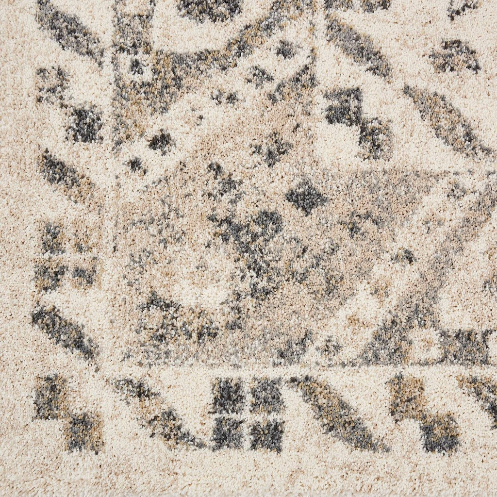Belle Cream/Grey Area Rug RUGSANDROOMS 