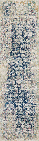 Image of Simpson Cream/Blue Area Rug RUGSANDROOMS 
