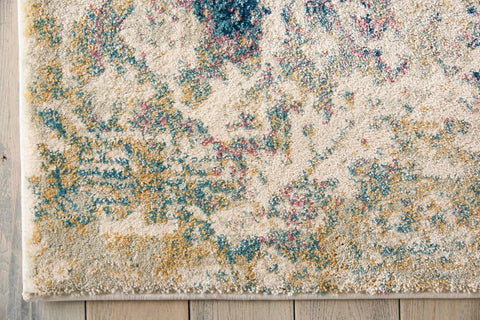 Image of Simpson Cream/Blue Area Rug RUGSANDROOMS 