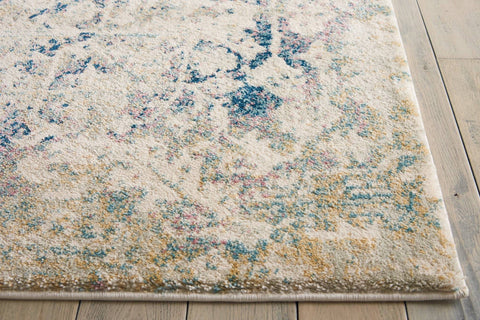 Image of Simpson Cream/Blue Area Rug RUGSANDROOMS 