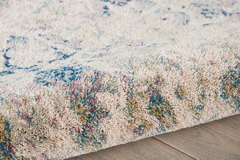 Image of Simpson Cream/Blue Area Rug RUGSANDROOMS 