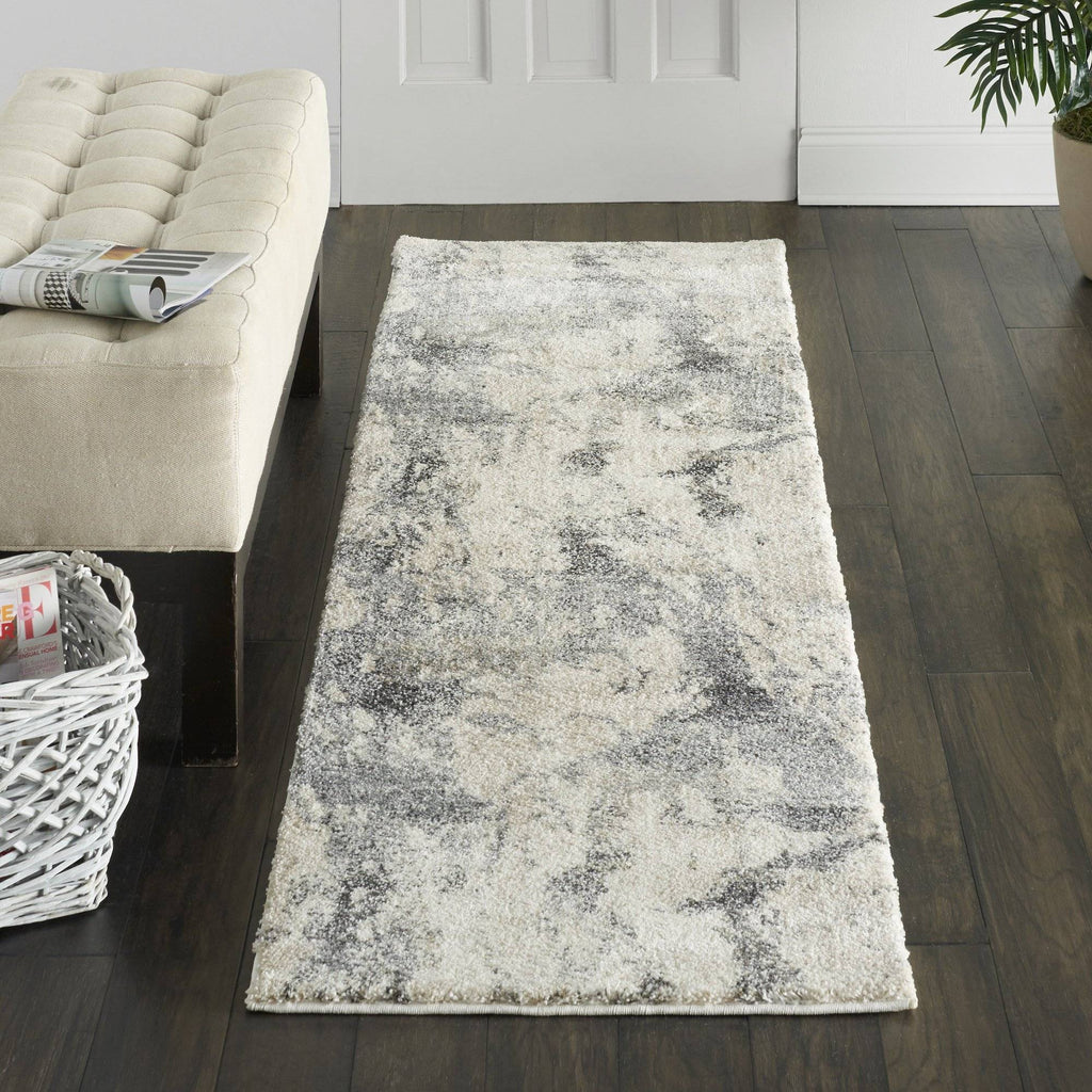 Tula Cream/Grey Area Rug RUGSANDROOMS 