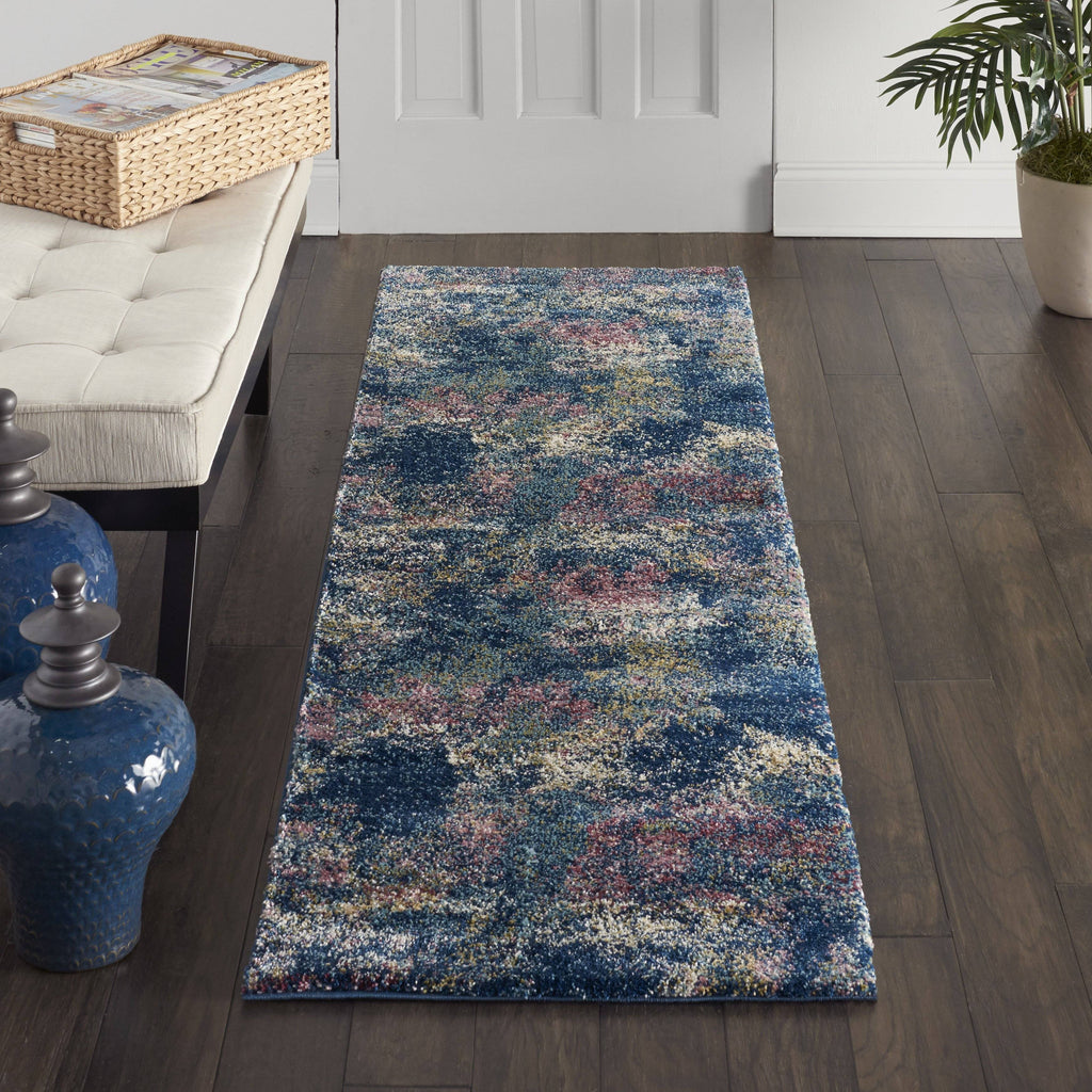 Fusion Blue/Multi Area Rug RUGSANDROOMS 