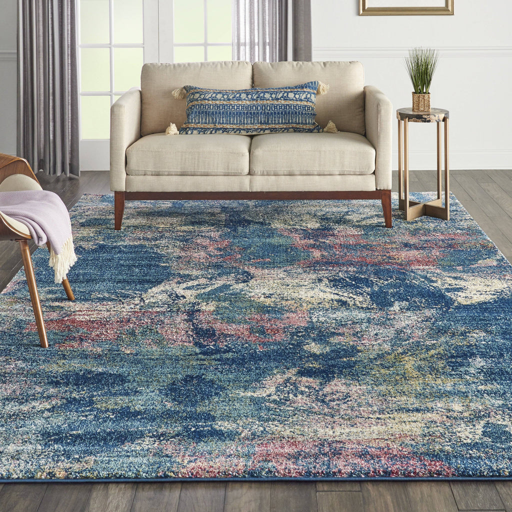 Fusion Blue/Multi Area Rug RUGSANDROOMS 
