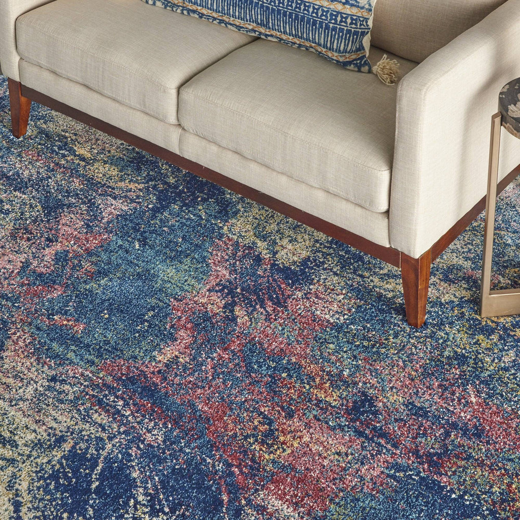 Fusion Blue/Multi Area Rug RUGSANDROOMS 