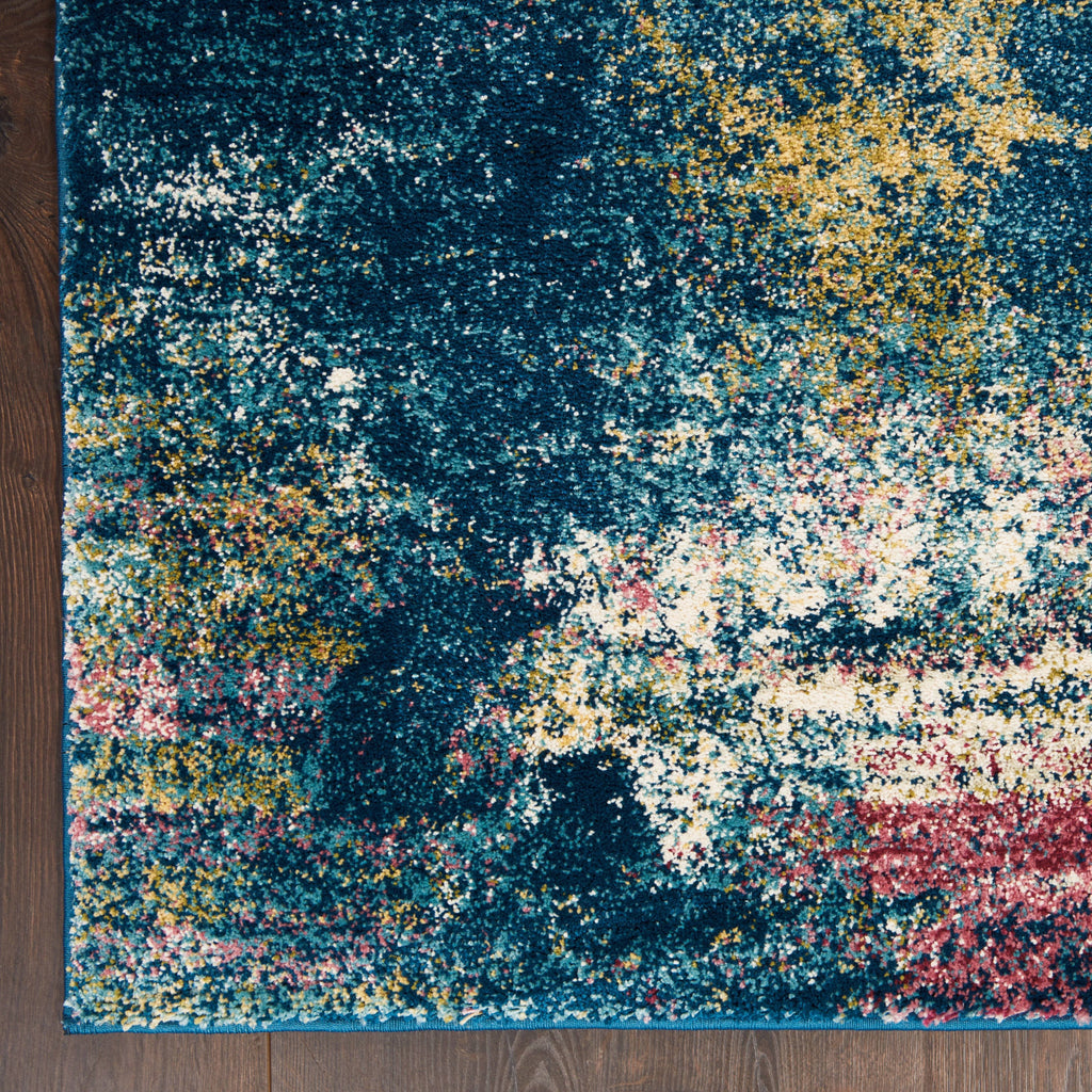 Fusion Blue/Multi Area Rug RUGSANDROOMS 