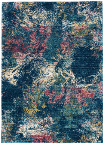 Image of Fusion Blue/Multi Area Rug RUGSANDROOMS 