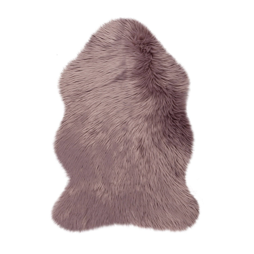 Mauve Faux Fur Sheep Skin RUGSANDROOMS 