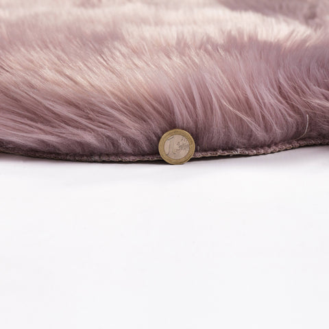 Image of Mauve Faux Fur Sheep Skin RUGSANDROOMS 