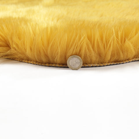 Image of Ochre Faux Fur Sheep Skin RUGSANDROOMS 
