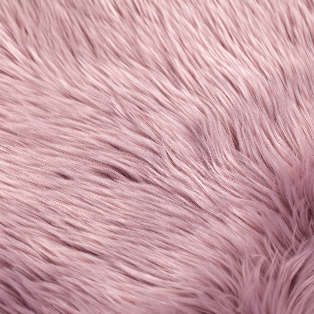 Mauve Faux Fur Sheep Skin RUGSANDROOMS 