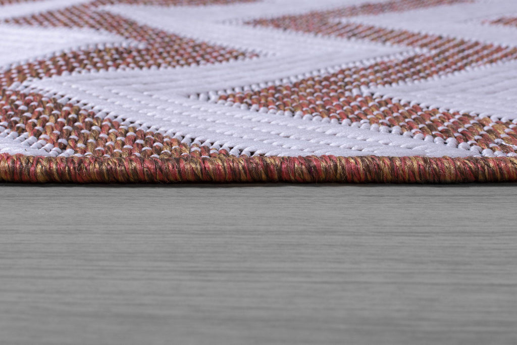 Orange Zig Zag Outdoor Indoor Area Rug RUGSANDROOMS 