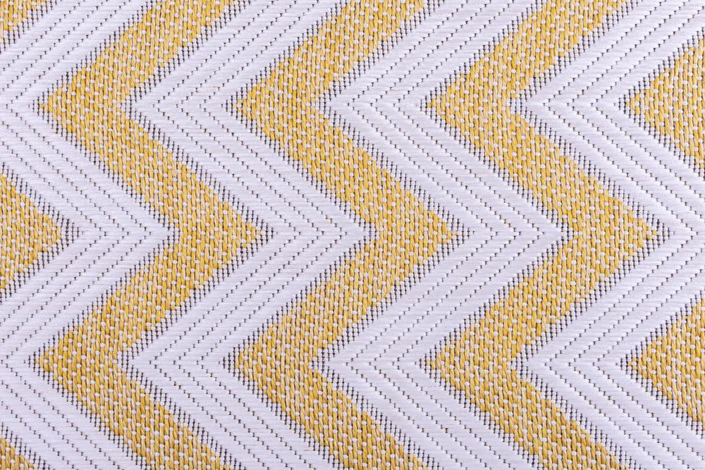 Yellow Zig Zag Outdoor Indoor Area Rug RUGSANDROOMS 