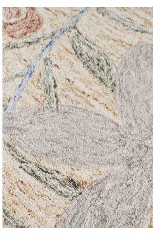 Image of Garden Leaf Beige/Red Area Rug