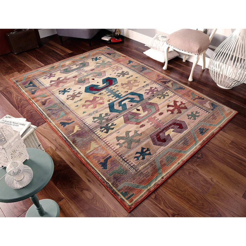 Gabbeh Beige/Multi Area Rug RUGSANDROOMS 