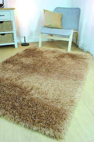 Glitz Beige Shaggy Area Rug RUGSANDROOMS 