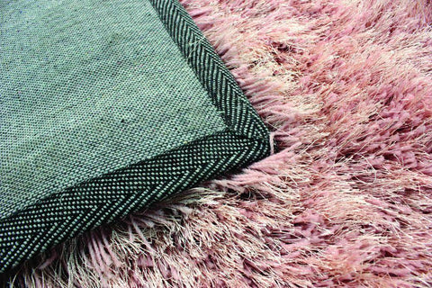 Image of Glitz Pink Shaggy Area Rug RUGSANDROOMS 