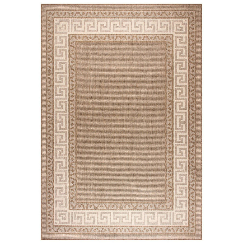 Greek Flatweave Brown Area Rug RUGSANDROOMS 