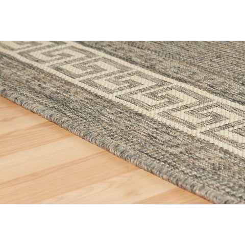 Image of Greek Flatweave Grey Area Rug RUGSANDROOMS 