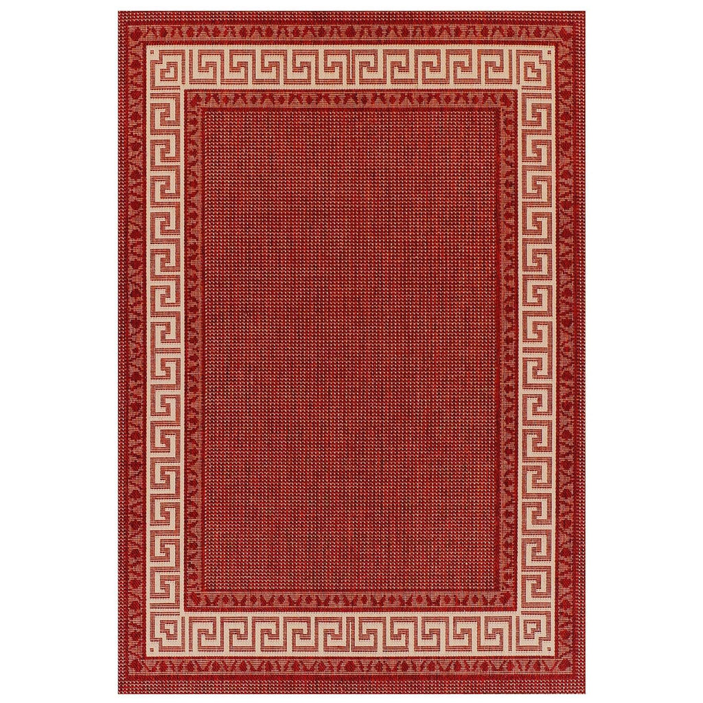 Greek Flatweave Red Area Rug RUGSANDROOMS 