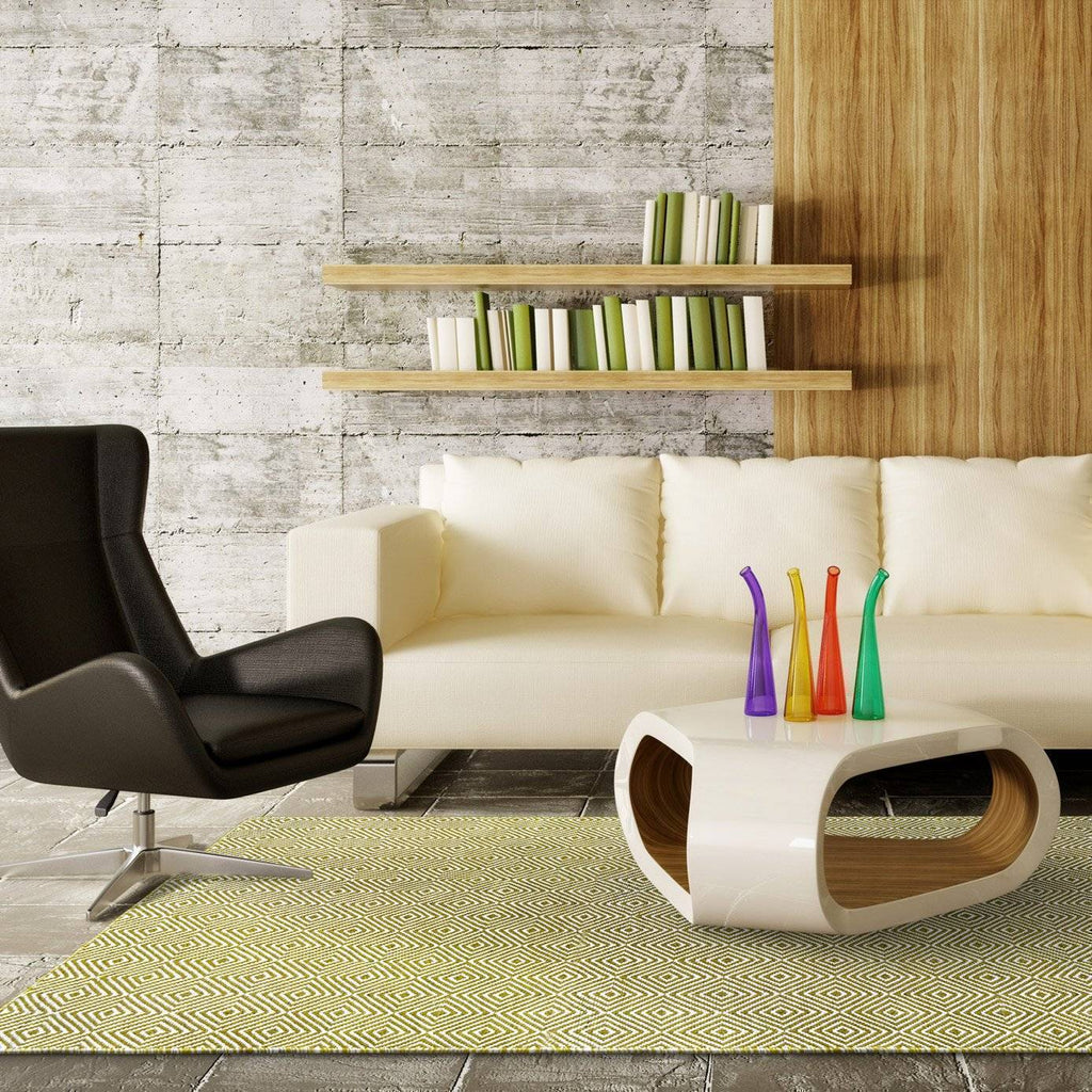 Solitaire Green Indoor/ Outdoor Reversible Polyester Recycled Fibre Rug RUGSANDROOMS 