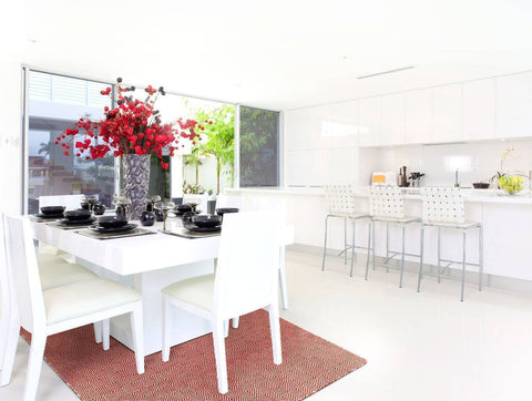 Image of Diamond Red Indoor/ Outdoor Reversible Polyester Recycled Fibre Rug RUGSANDROOMS 
