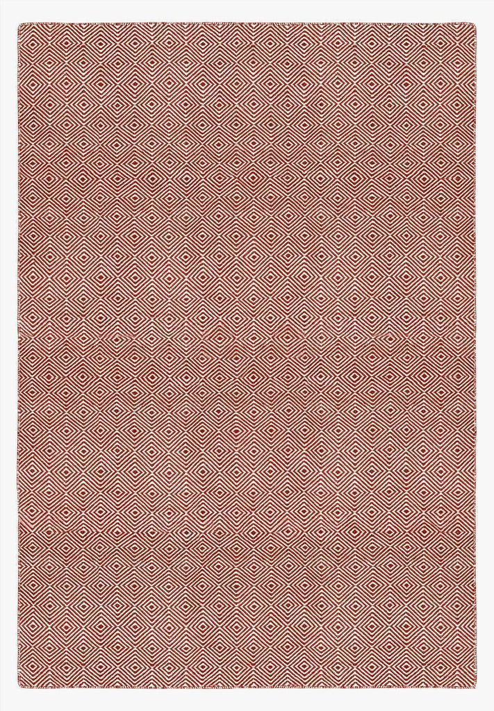 Diamond Red Indoor/ Outdoor Reversible Polyester Recycled Fibre Rug RUGSANDROOMS 