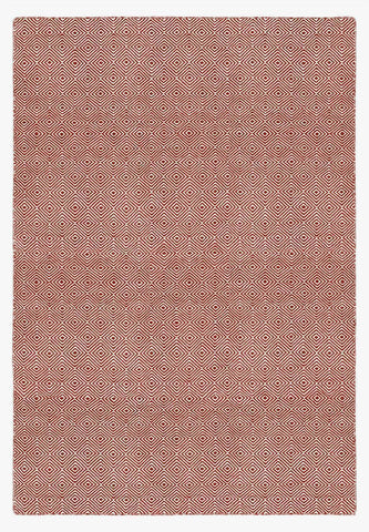 Image of Diamond Red Indoor/ Outdoor Reversible Polyester Recycled Fibre Rug RUGSANDROOMS 