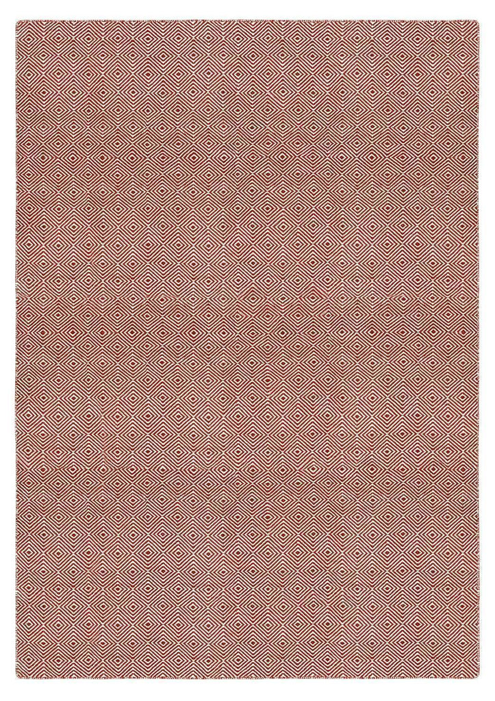 Diamond Red Indoor/ Outdoor Reversible Polyester Recycled Fibre Rug RUGSANDROOMS 
