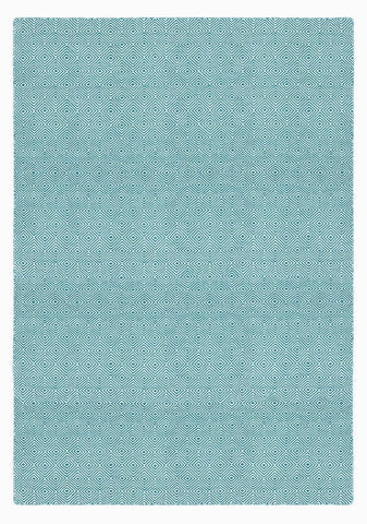 Image of Diamond Turquoise Indoor/ Outdoor Reversible Polyester Recycled Fibre Rug RUGSANDROOMS 