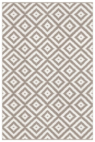 Image of Ava Dove Grey Indoor/ Outdoor Reversible Polyester Recycled Fibre Rug RUGSANDROOMS 