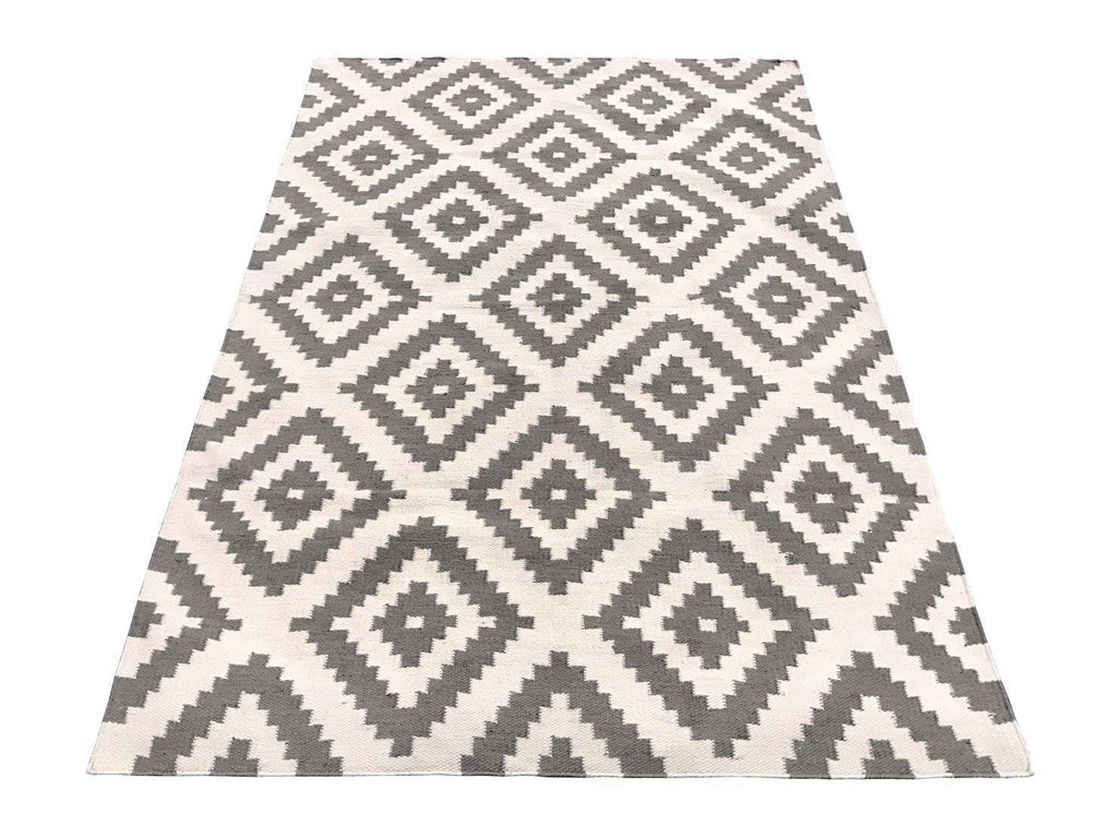 Ava Grey Indoor/ Outdoor Reversible Polyester Recycled Fibre Rug RUGSANDROOMS 