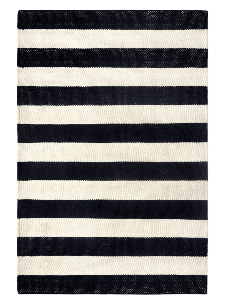 Highway Black Indoor/ Outdoor Reversible Polyester Recycled Fibre Rug RUGSANDROOMS 