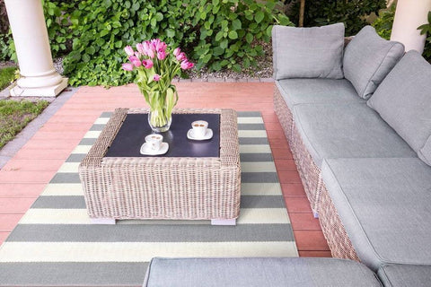 Image of Highway Light Grey Indoor/ Outdoor Reversible Polyester Recycled Fibre Rug RUGSANDROOMS 