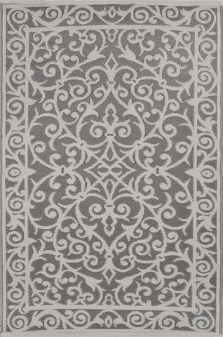 Image of Gala Taupe Grey & Buttercream Indoor-Outdoor Reversible Rug cvsonia 