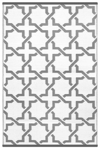 Image of Serene Grey & White Indoor-Outdoor Reversible Rug cvsonia 