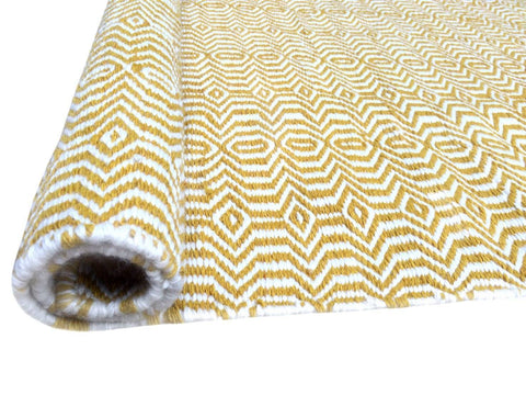 Image of Viva Yellow Indoor/ Outdoor Reversible Polyester Recycled Fibre Rug RUGSANDROOMS 