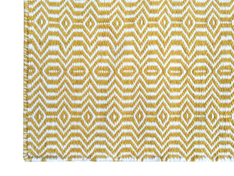 Image of Viva Yellow Indoor/ Outdoor Reversible Polyester Recycled Fibre Rug RUGSANDROOMS 