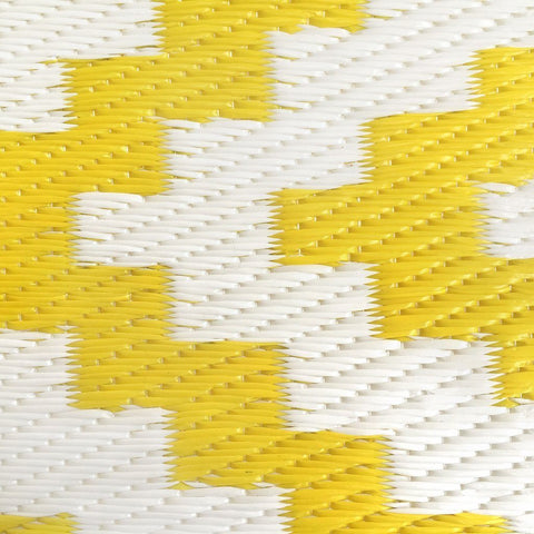Image of Nirvana Yellow & White Indoor-Outdoor Reversible Rug cvsonia 