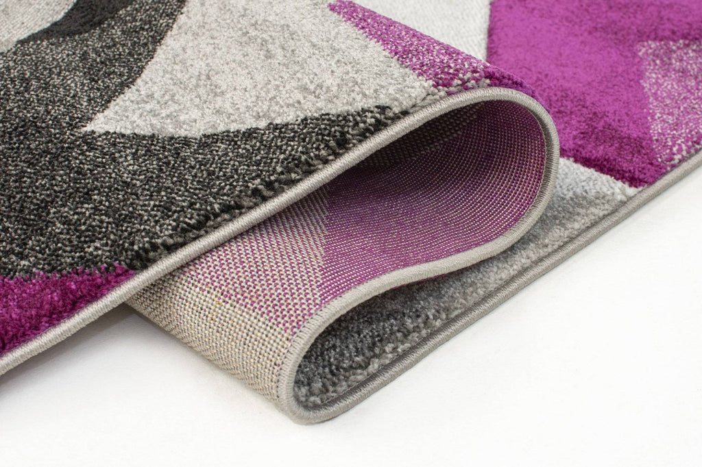 Arna Grey/Purple Area Rug RUGSANDROOMS 