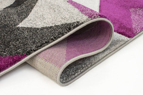 Image of Arna Grey/Purple Area Rug RUGSANDROOMS 