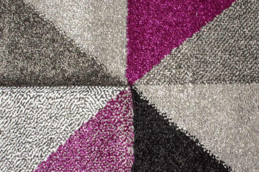 Arna Grey/Purple Area Rug RUGSANDROOMS 