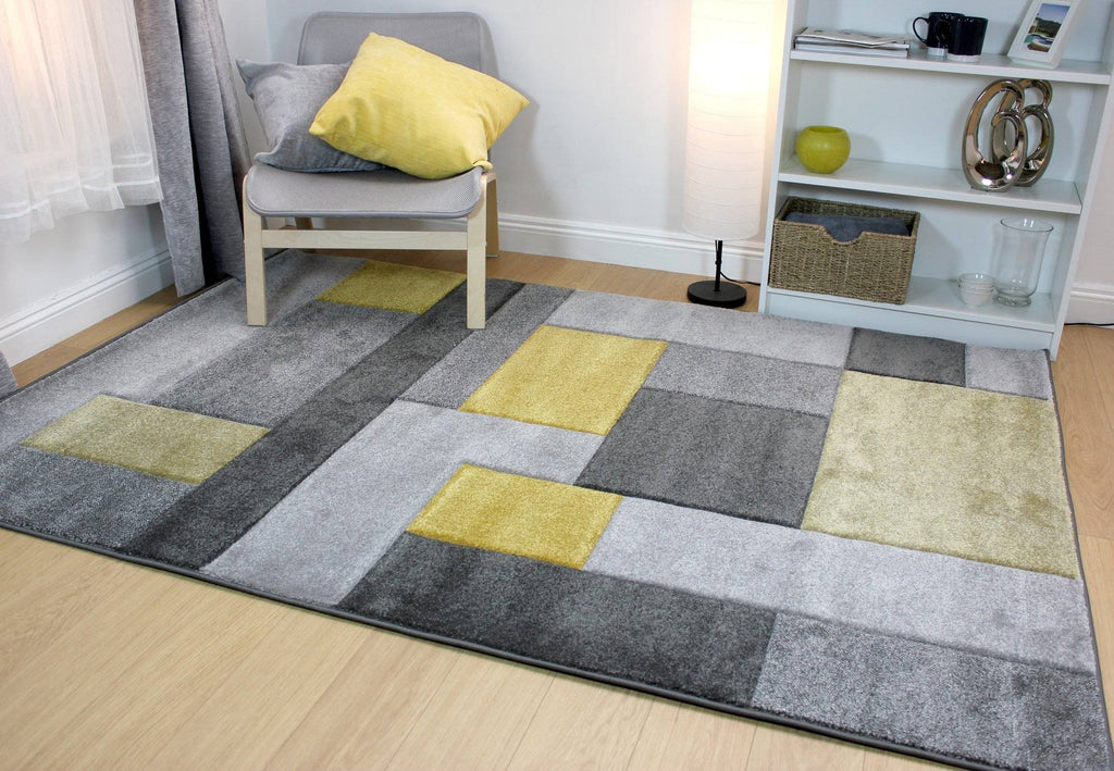 Cosmos Ochre Area Rug RUGSANDROOMS 