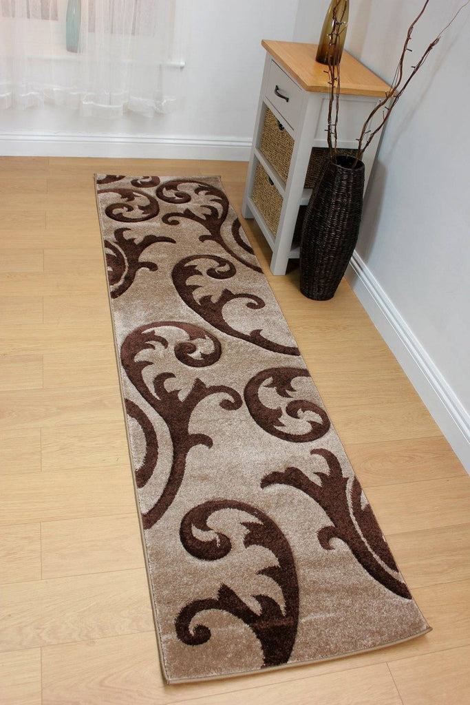 Nelu Beige/Brown Area Rug RUGSANDROOMS 
