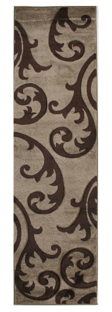 Nelu Beige/Brown Area Rug RUGSANDROOMS 