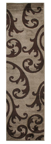 Image of Nelu Beige/Brown Area Rug RUGSANDROOMS 