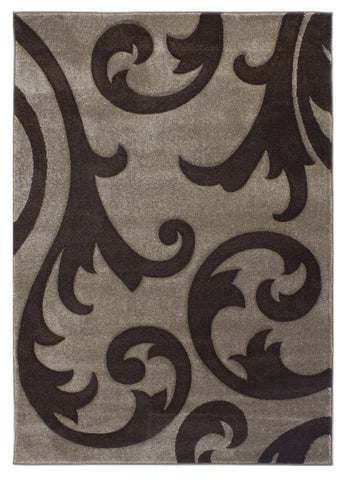 Nelu Beige/Brown Area Rug RUGSANDROOMS 