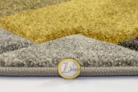 Image of Nimi Grey/Ochre Area Rug RUGSANDROOMS 