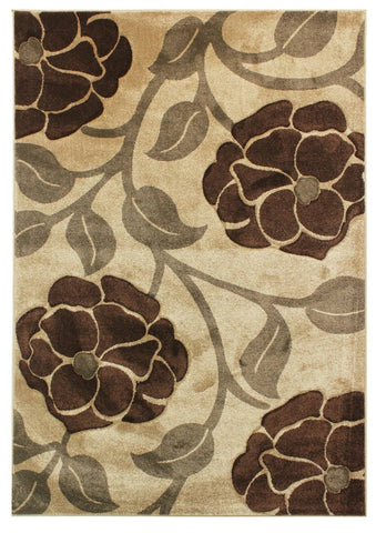 Vine Beige/Brown Area Rug RUGSANDROOMS 