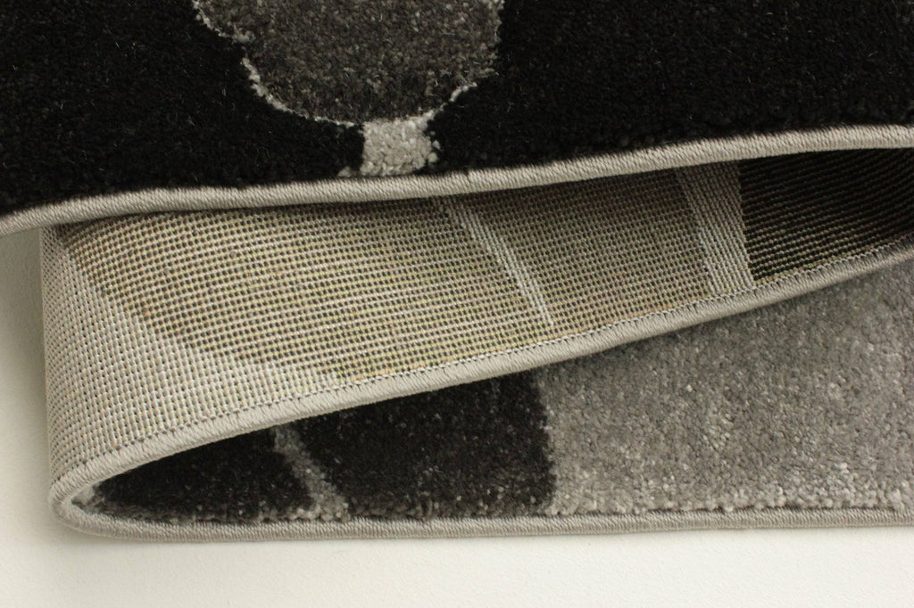 Vine Grey/Black Area Rug RUGSANDROOMS 